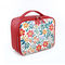 지퍼 꽃 칸막이 빨간 가지고 다닐 수 있는 메이크업 가방과 여행 화장용 가방